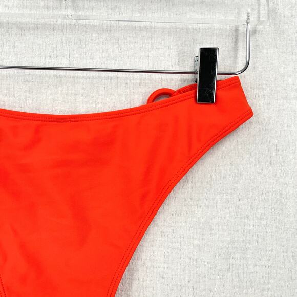 OOKIOH Monaco Bikini Bottom Womens Medium Orange High Leg Ring NWT - Picture 7 of 12